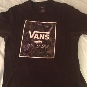 Black Floral box vans T Shirt